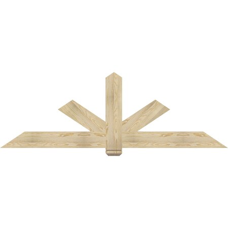 Ekena Millwork Kennewick Rough Sawn Timber Gable Bracket, Douglas Fir, 84"W x 28"H x 2"D x 6"F, 8/12 Pitch GBW084X28X0206KEN00RDF